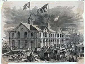 Early Illustration Fulton Fish Market