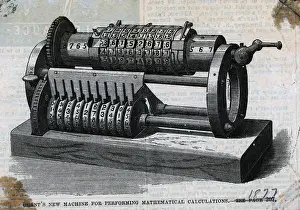 Machine Prints: Early Math Calculator with Handle