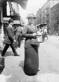 Town Scene Prints: Early Nurse and Social Advocate Lillian Wald Pausing in Street