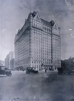 Lodgings Prints: Early Photo of New Plaza Hotel