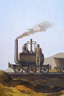 Early steam train invented by Mr Blenkinsop to transport coal, Leeds, Yorkshire