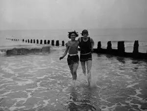 Bognor Regis Collection: Early Swimmers