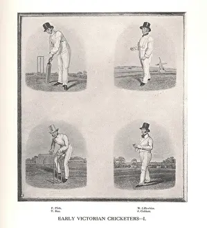 Nineteenth Century Prints: Early Victorian cricketers, 19th century (1912)
