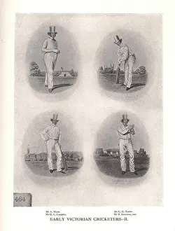 Nineteenth Century Prints: Early Victorian cricketers, 19th century (1912)
