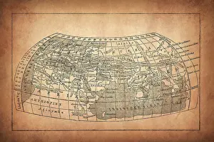 Earth map according to Claudius Ptolemaeus