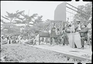 Prints of (Original Caption). Eartha Kitt sings for participants in the Poor People's Campaign Solidarity Day march in Washington (June 19th) Captivating Art Prints Celebrating the Iconic Performer’s Legacy: Eartha Kitt Performing in Washington