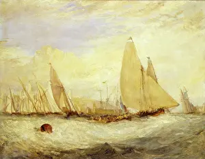 Visual Works Prints: East Cowes Castle, the Seat of J. Nash, Esq. the Regatta Beating to Windward
