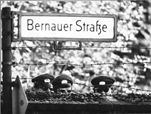 East German Police At Wall