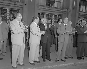 East German and Polish Officials Applauding