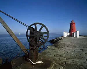 East Wall lighthouse, River Liffey, Dublin, Ireland