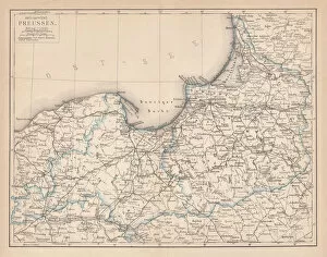 Images Dated 12th June 2015: East and West Prussia, lithograph, published in 1877