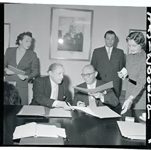 East-West Trade Agreement Being Signed