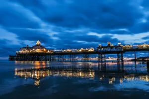 Eastbourne Collection: Eastbourne pier at night