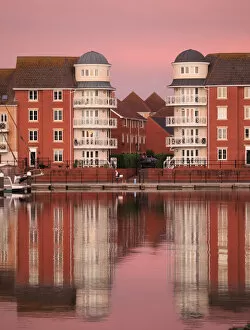 Pink Collection: Eastbourne Sovereign Harbour at Sunset