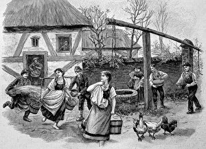 Habitat Collection: Easter Morning in the Countryside of East Prussia, 1895, Germany, Historical