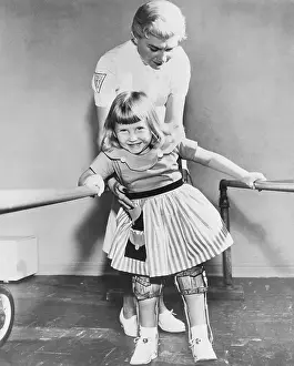 Miami Prints: Easter Seals Poster Child Learning to Walk