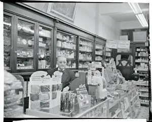 North Carolina Prints: E.C. Daniel, Sr. in Drugstore