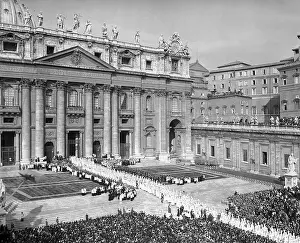Peters Basilica Prints: Ecumenical Council Fathers Entering St. Peter's Basilica