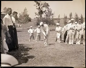 Illinois Prints: Ed Dudley Chipping Golf Ball