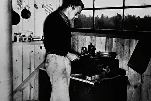 Huty32314 Prints: Ed Lowry Cooking In A Cabin
