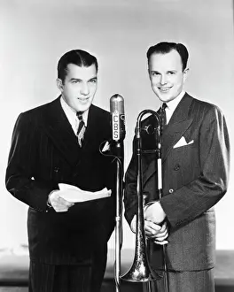 Bandleader Prints: Ed Sullivan and Will Bradley Posing