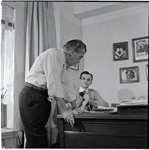 Host Prints: Ed Sullivan In Office Of Carmine Santull