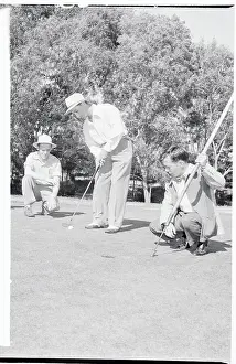 Eddie Arcaro with Friends on The Green