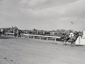 Racetrack Prints: Eddie Arcaro Riding Whirlaway to a Win