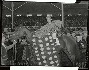 Eddie Arcaro Sitting Adorned on Challedon