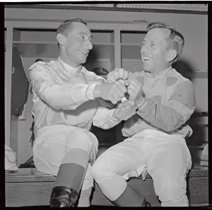 Eddie Arcaro Sitting Next to Conn McCreary