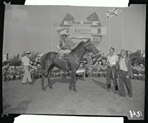 Eddie Arcaro Sitting on Nashua in Winners Circle