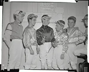 Louisville Prints: Eddie Arcaro and Team Jockies Having Conversation