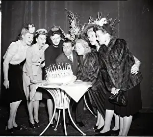 Anniversary Prints: Eddie Cantor Blows Out Candles