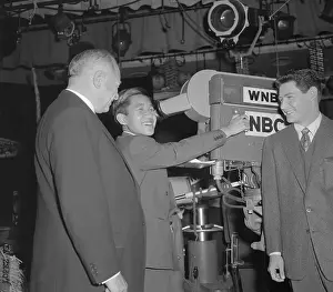Akihito Prints: Eddie Fisher with David Sarnoff and Prince Akihito
