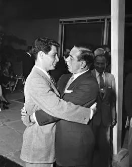 Eddie Fisher Embracing Eddie Cantor at Gathering