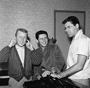Eddie Fisher and Friends During Charity Rehearsal