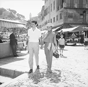 Honeymoon Prints: Eddie Fisher and Liz Taylor in Portofino