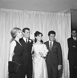 Eddie Fisher Posing with Friends