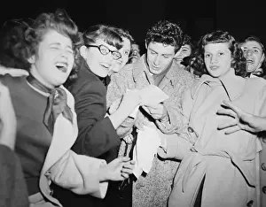 Eddie Fisher Signing His Autograph