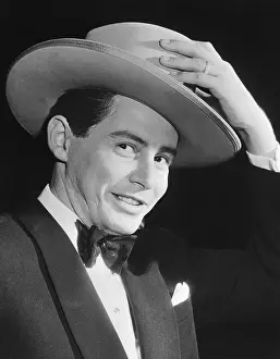 Eddie Fisher Wearing Cowboy Hat