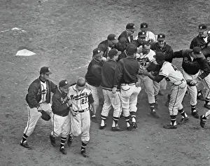 Eddie Mathews Swarmed @ Plate By Players