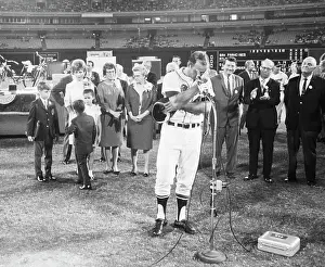 Wiping Prints: Eddie Mathews Wipes Tears From His Eyes