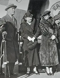 Newark Prints: Eddie Rickenbacker with Mrs Woodrow Wilson and Mrs Eugene Meyer