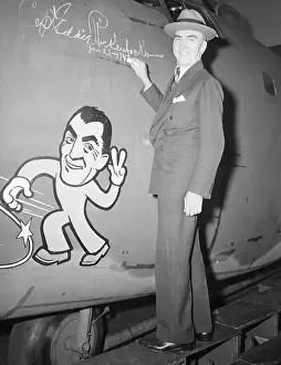 Fighter Prints: Eddie Rickenbacker Signs Airplane