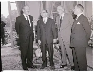 Edgar Faure Meeting with Foreign Ministers