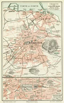 Images Dated 11th April 2017: Edinburgh city map 1895