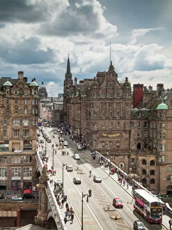 Images Dated 24th August 2015: Edinburgh City View along North Bridge as seen from the Westgate Building