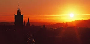Images Dated 11th March 2016: Edinburgh - Sunset from Calton Hill - Film