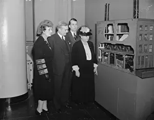 Edison Family with Model of Power Station