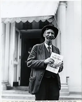 Editor of Hobo News with His Paper